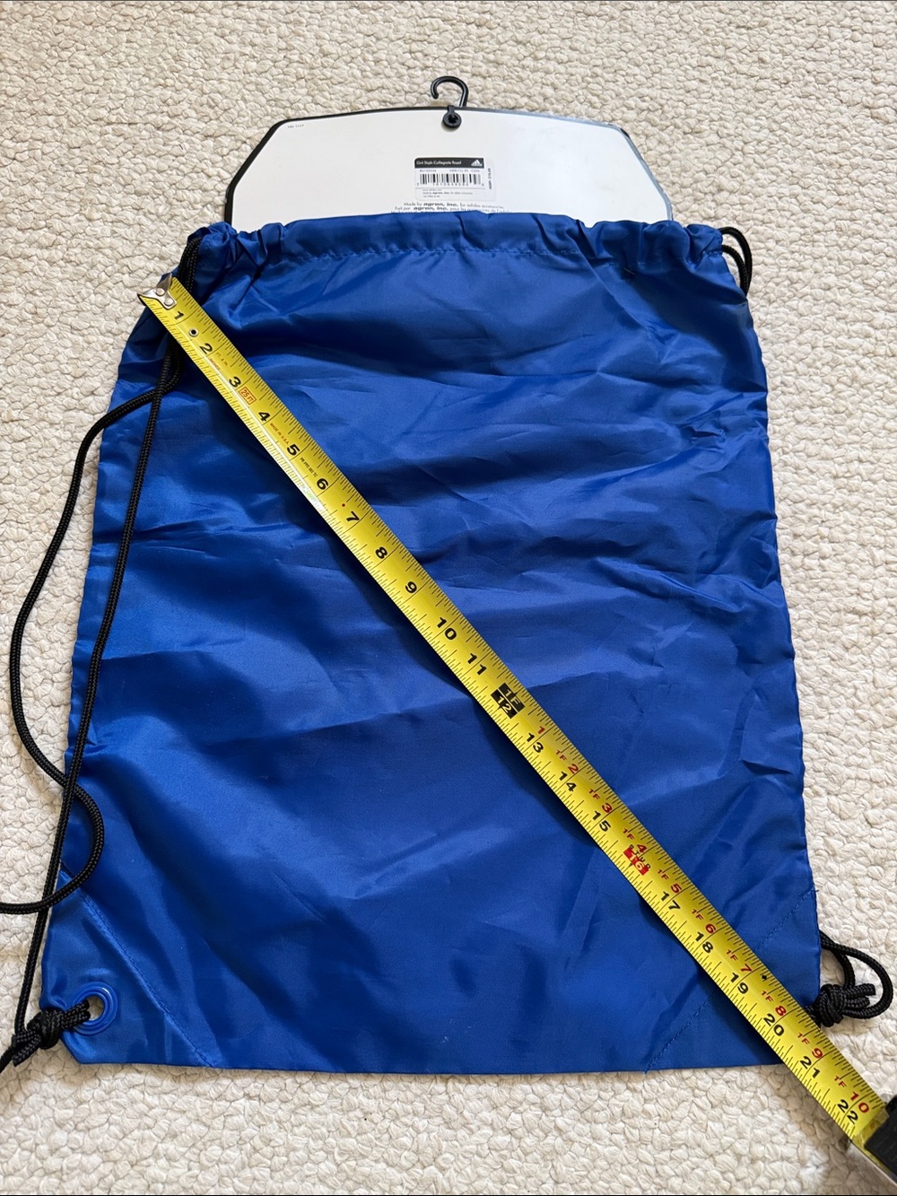 adidas Royal Blue Drawstring Sports Sack - Picture 4 of 5
